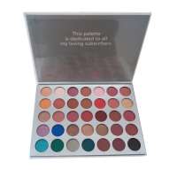 Professional private label wholesale matte no logo eye shadow palette 35 colors makeup eyeshadow palette with brush